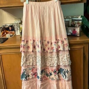 Vintage Maxi Ruffle Broom Skirt